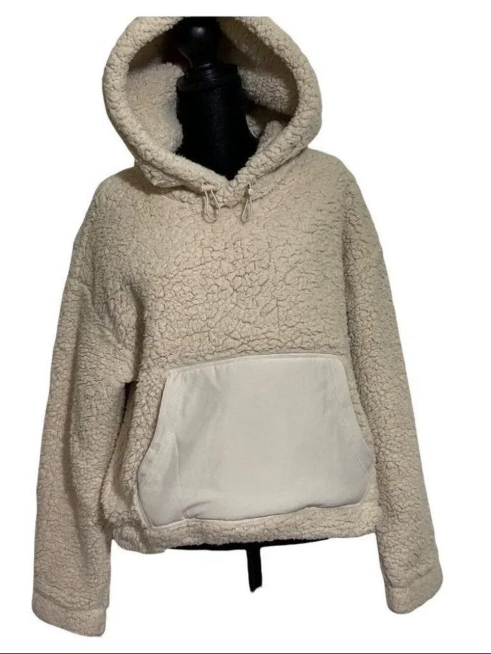 Zella New Small Cassie Faux Fur Shearling Pullover Hoodie